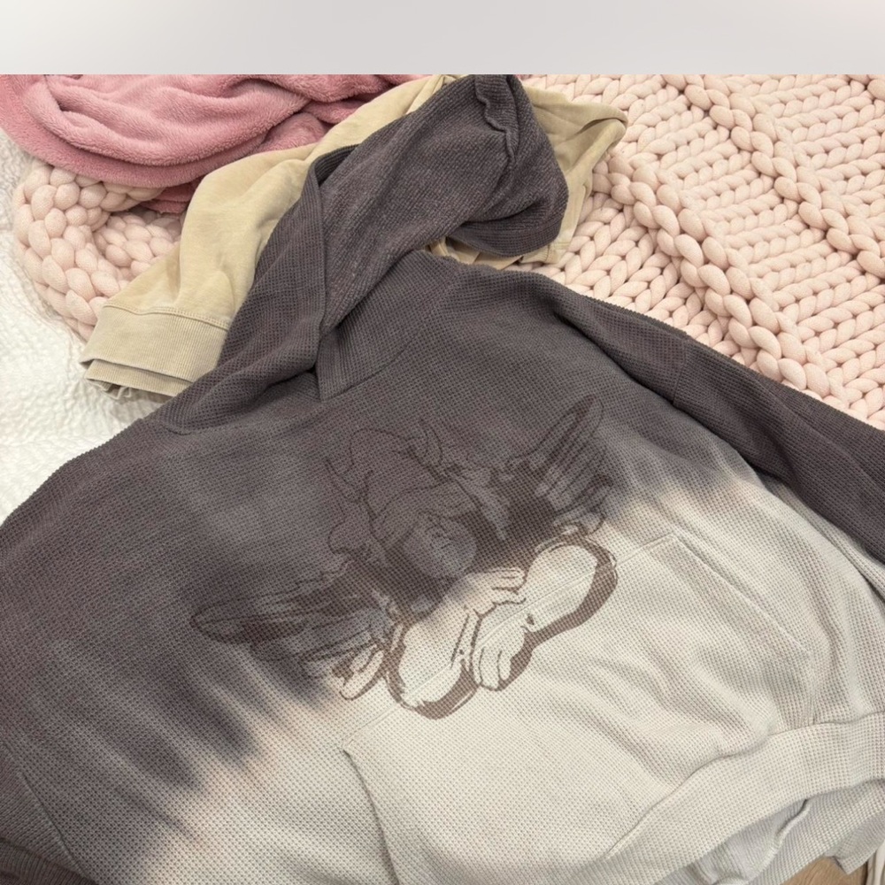 Boys Lie Gray and Cream Angel Sweater
